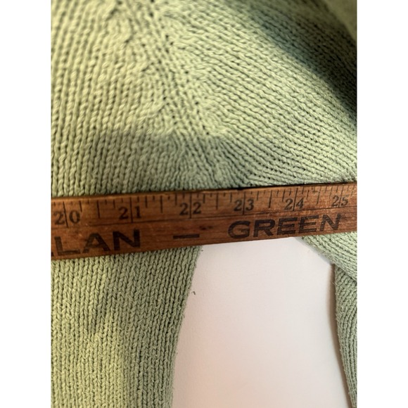 LL Bean Sweater Women's Silk Cotton XL Green Vneck 0AJV8 - Picture 6 of 7